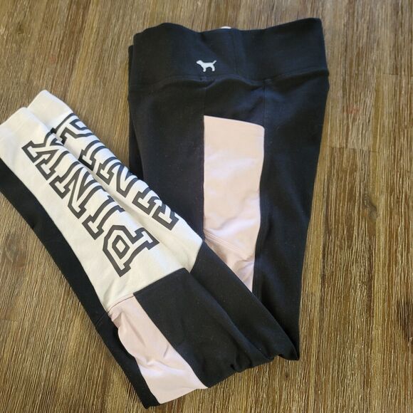 Victoria's Secret Pants - Victoria's Secret PINK Yoga Pants Leggings Athletic Fitness Workout Sz S Pockets